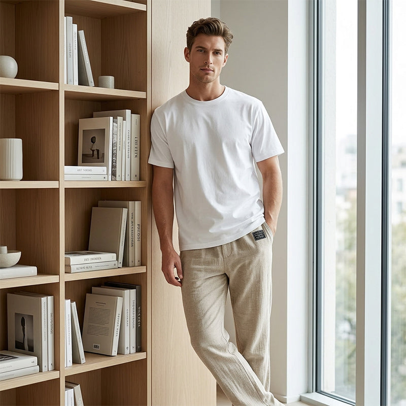 Pantalones de corte recto transpirables